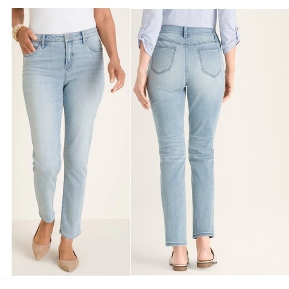 Chico's Jeans Chicos So Slimming Girlfriend Slim Leg Ankle 986